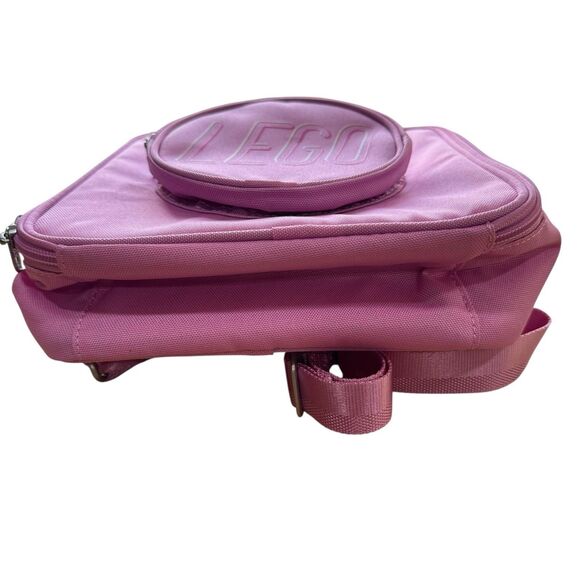 LEGO Brick Small Backpack Zipper Adjustable Snack Toy School Bag Pink Lavender - Picture 7 of 14